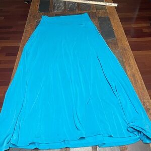 LuLaRoe Vibrant Teal Blue Maxi Skirt